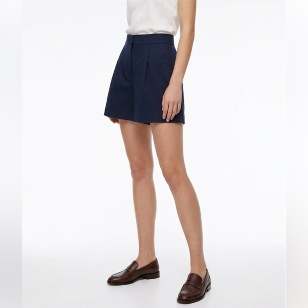 Wilfred Navy Blue Highrise Shorts